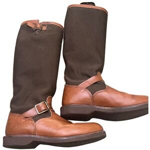 Vtg Chippewa "Descaro" 17" Vipercloth Snake Boots (23913) Men's 9.5 D Usa  1993
